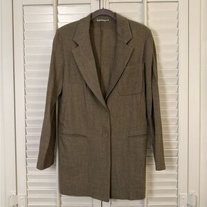 Emporio Armani Vintage Women's Herringbone Blazer Jacket (M)